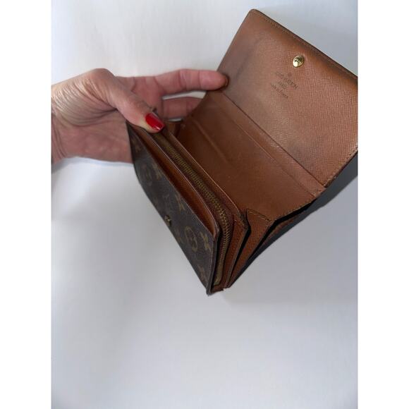 Louis Vuitton Monogram Porte Monnaie Tresor Wallet Authentic Vintage - Picture 12 of 16